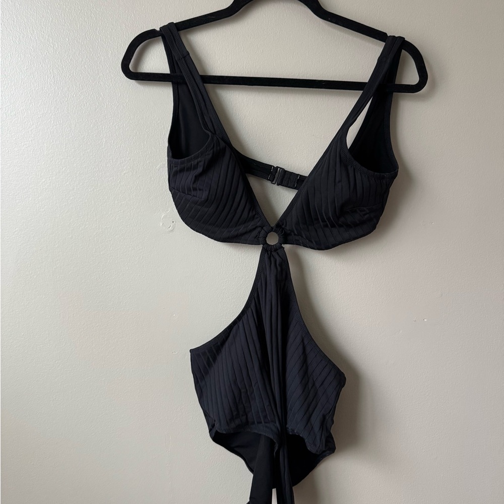 Aerie Black Ribbed Swimsuit